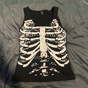 skeleton tank top rib cage